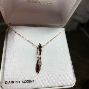 Rose gold diamond necklace